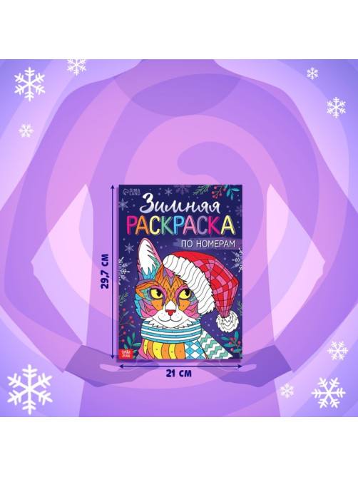 Раскраска по номерам «Зимняя», 16 стр., А4