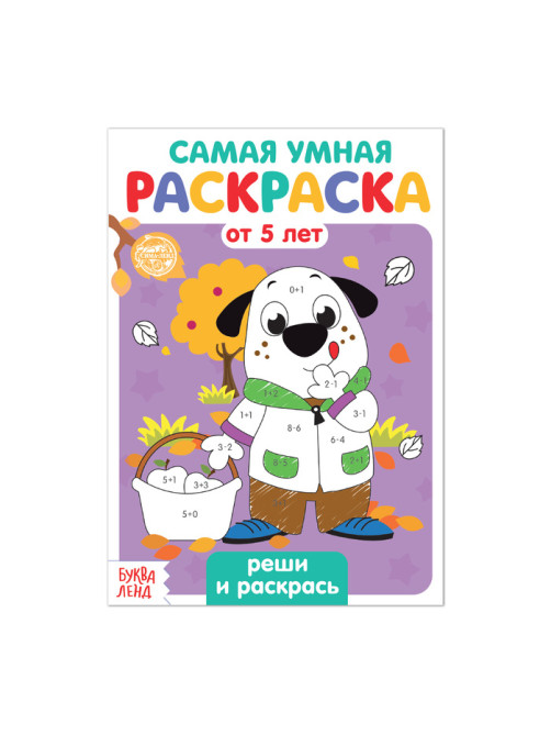 Раскраска детская «Реши и раскрась», 12 стр.