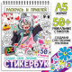 Раскраска - наклейки «Стикербук. Раскрась и приклей», альбом, более 50 стикеров, Аниме
