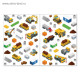 Наклейки многоразовые «Такие разные машины», А4, набор 2 шт.