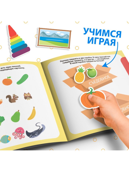 Книжка с наклейками «Логика», 12 стр.