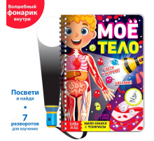 Умная книжка с фонариком «Моё тело». Свети и изучай, 30 стр.