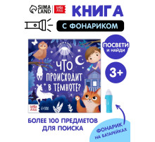 Книга с фонариком «Что происходит в темноте?», 24 стр.
