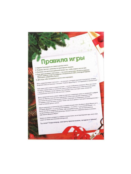 Квест-книга игра «В поисках Деда Мороза», 22 страницы