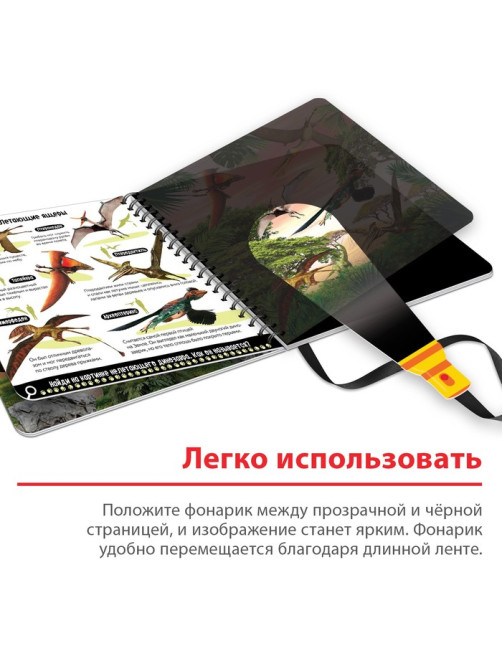 Секретная книга с волшебным фонариком «Диноленд», 22 стр.