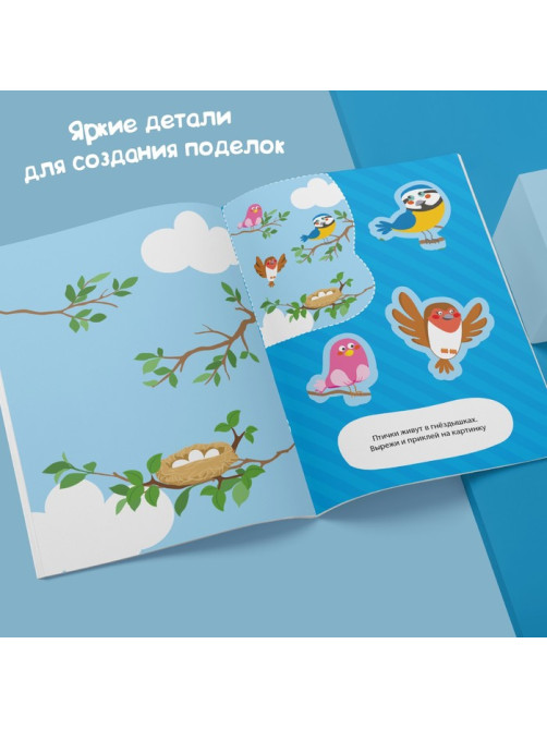 Книги - аппликации «Первые аппликации», набор 6 шт. по 20 стр.