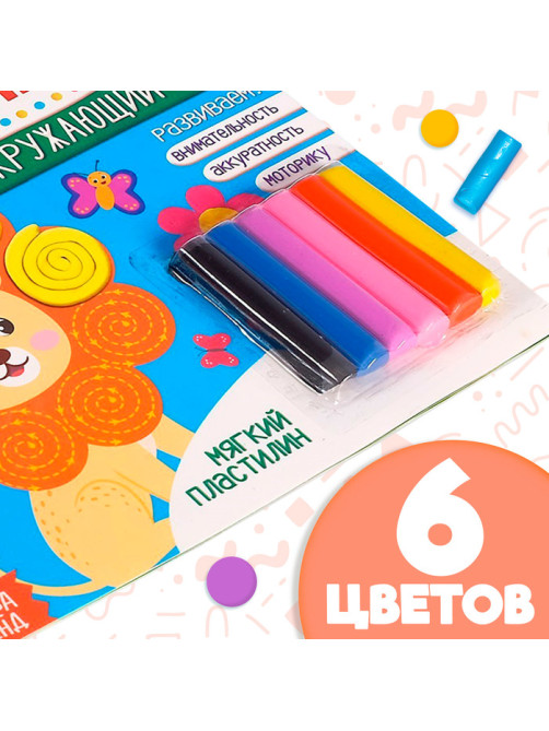 Книга аппликации пластилином «Окружающий мир», 12 стр.
