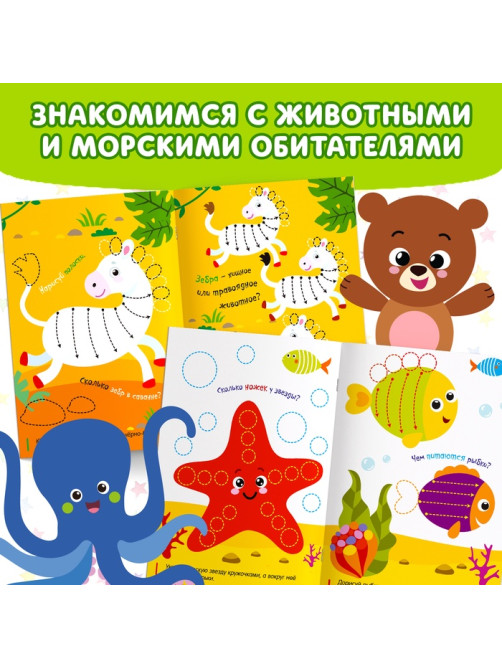 Книги многоразовые с маркером «Напиши и сотри. Развиваем мелкую моторику», набор 2 шт. по 12 стр.