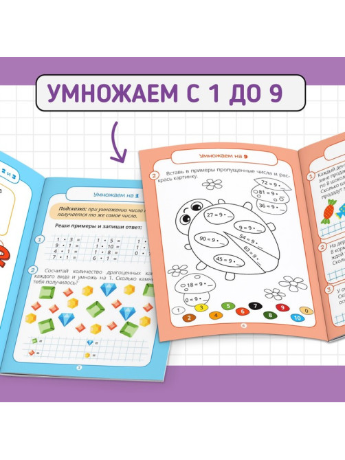 Книги набор «Тренажёры по таблице умножения», 6 шт. по 12 стр.