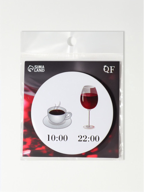 Зеркало карманное WINE NOT, d=7.5 см, рисунок МИКС