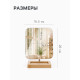 Зеркало с подставкой BAMBOO, на гибкой ножке, 16.5×26 см, (16.5×19.5 см), бамбуковое