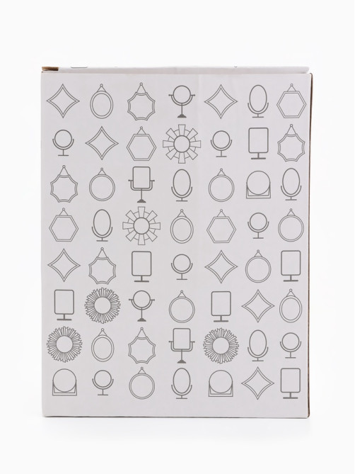 Зеркало декоративное, с увеличением х2, двустороннее, 16.5×24.5 см, (11×15.5 см), белое