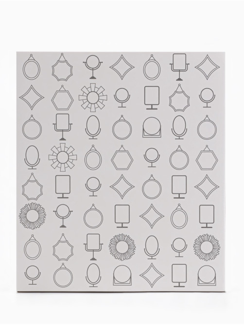 Зеркало настольное, двустороннее, 16.8×19.5 см, (13.5×16 см), белое