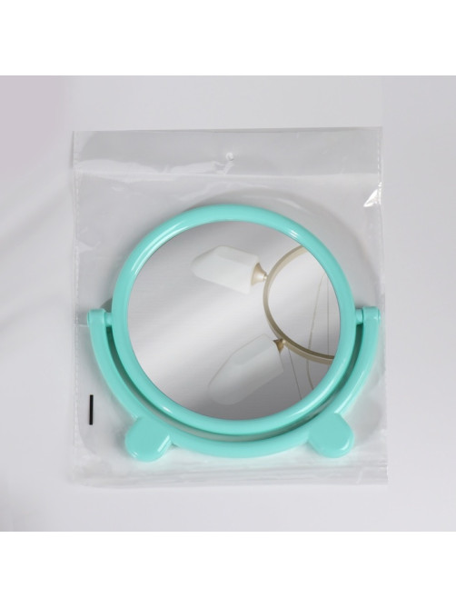 Зеркало настольное, с рамкой для фото, d=18.5 см, (d=13.5 см), МИКС