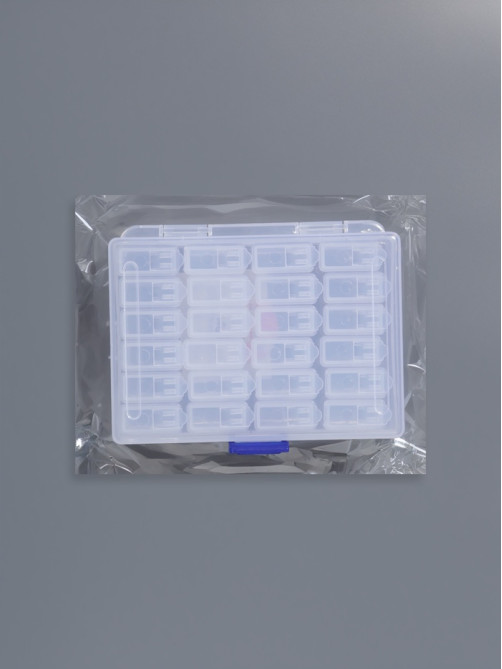 Органайзер для хранения мелочей, 24 баночки, 13×10×3.5 см, прозрачный