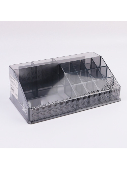 Органайзер для хранения косметики, 16 секций, 12.5×21.5×8 см, чёрный