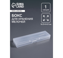 Бокс для хранения мелочей, 16.5×4×2. см, прозрачный