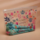 Косметичка из прозрачного PVC 21×2×14 см Flower Lover