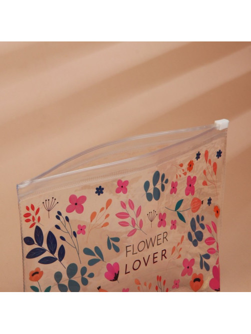 Косметичка из прозрачного PVC 21×2×14 см Flower Lover