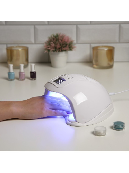 Лампа для маникюра Luazon LUF-01, UV/LED, 24 диода, 48 Вт, таймер, USB, белая