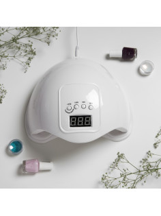 Лампа для маникюра Luazon LUF-01, UV/LED, 24 диода, 48 Вт, таймер, USB, белая