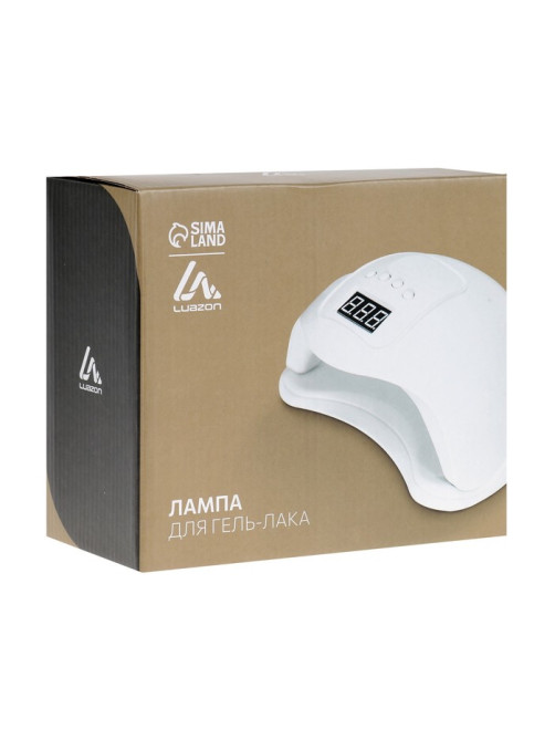 Лампа для маникюра Luazon LUF-01, UV/LED, 24 диода, 48 Вт, таймер, USB, белая