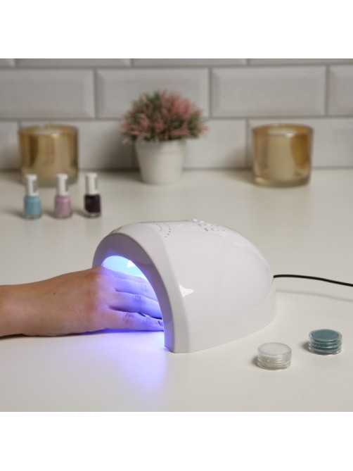 Лампа для маникюра Luazon LUF-17, UV/LED, 30 диодов, 48 Вт, таймер, USB, белая