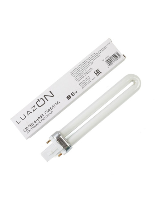 Сменная лампа Luazon LUF-20, ультрафиолетовая, UV-9W, 9 Вт, белая