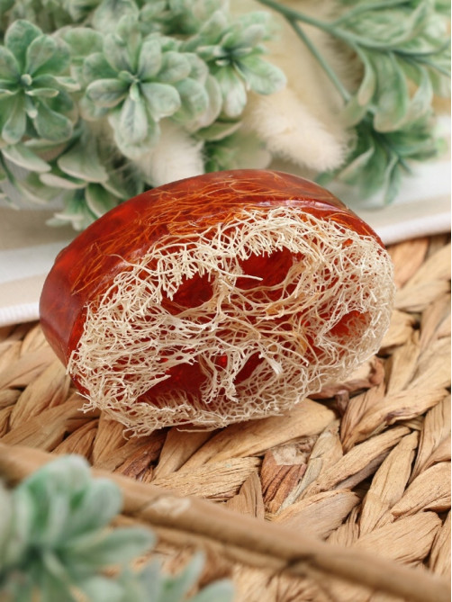 Мыло косметическое Добропаровъ с люффой «массажное» кофе, 100 г
