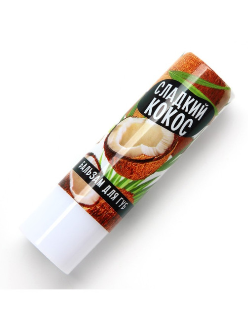 Бальзам для губ с маслом ши, какао и витамином Е, 3.5 г, аромат кокоса, BEAUTY FOOD