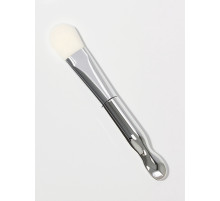 Кисть для масок SILVER, с лопаткой, 14(±1) см, серебристая, белая