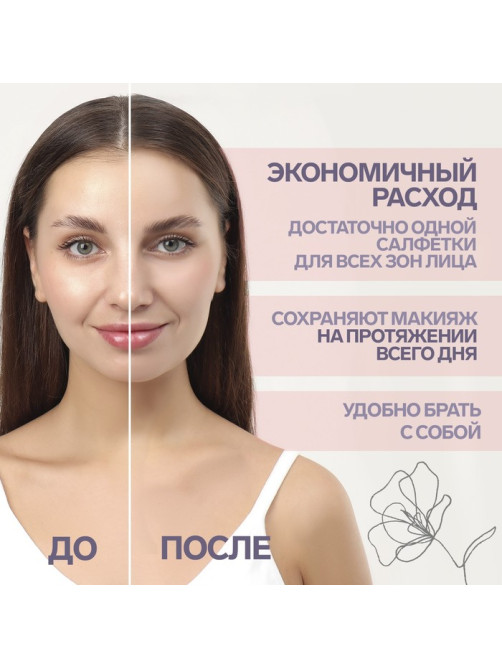 Матирующие салфетки «Девушка с кофе», 100 шт.