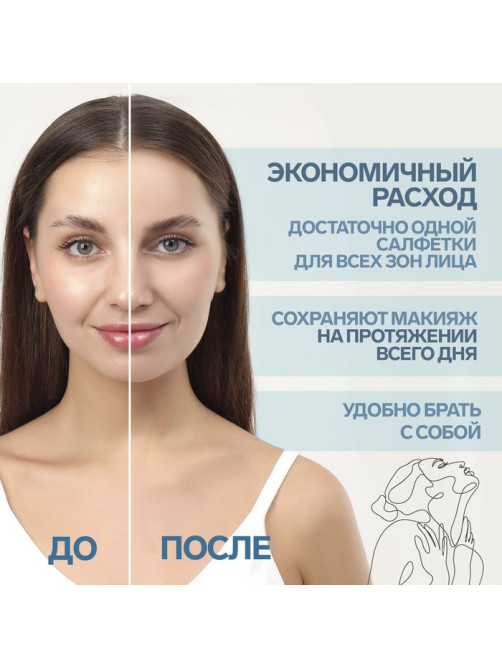 Матирующие салфетки «Colorful», 50 шт., цвет синий