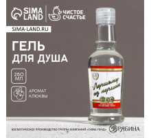 Гель для душа водка «Лучшему из лучших», 250 мл, аромат клюквы, Чистое счастье