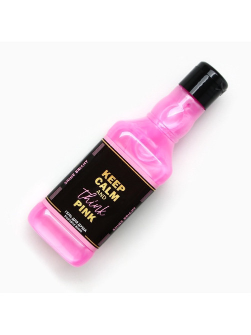 Гель для душа виски Keep calm and think pink, 250 мл, аромат розового вина, Чистое счастье