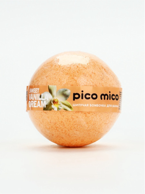Бомбочка для ванны, 120 г, аромат сладкая ваниль, PICO MICO