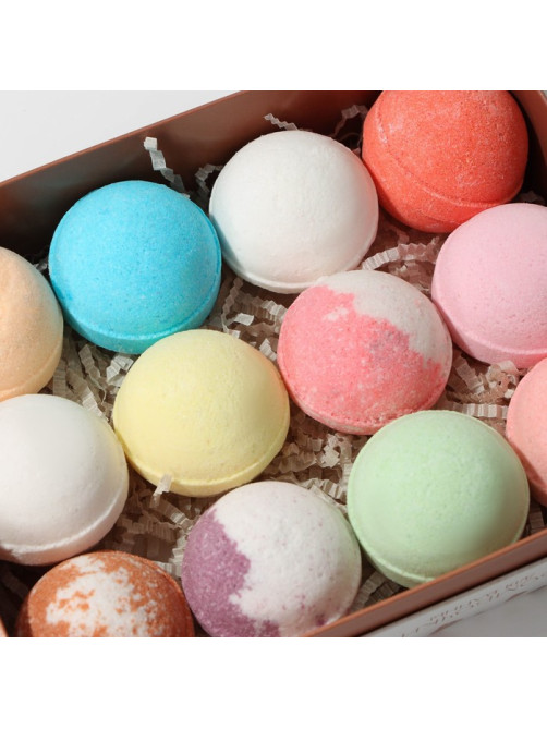 Бомбочки для ванны Bath bomb, 12 шт.× 40 г, BEAUTY FOX