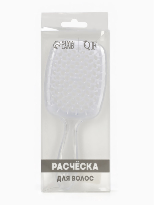 Расчёска массажная, широкая, продуваемая, 8.5×20.5(±1) см, прозрачная