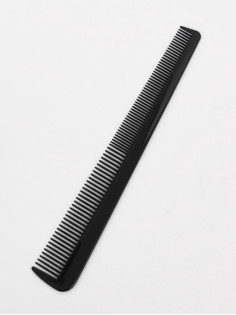 Расчёска комбинированная, скошенная, 18.7×3(±1) см, чёрная