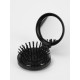 Расчёска массажная BLACK, складная, с зеркалом, d=6.5 см, МИКС