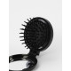 Расчёска массажная BLACK, складная, с зеркалом, d=6.5 см, МИКС