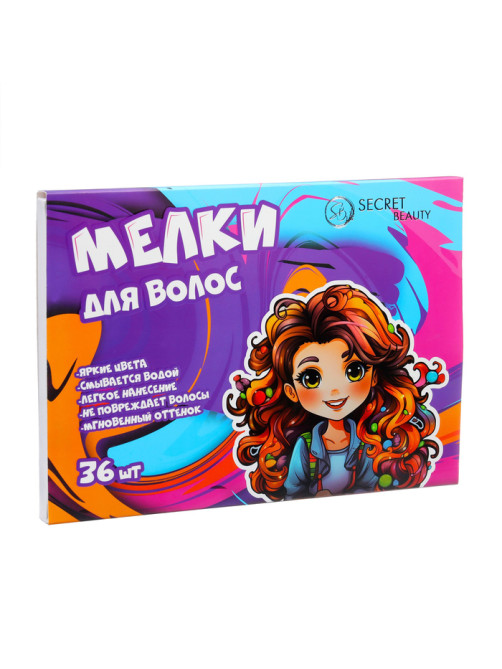 Мелки для волос, 36 шт.