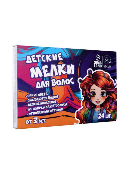 Мелки для волос, 24 шт.