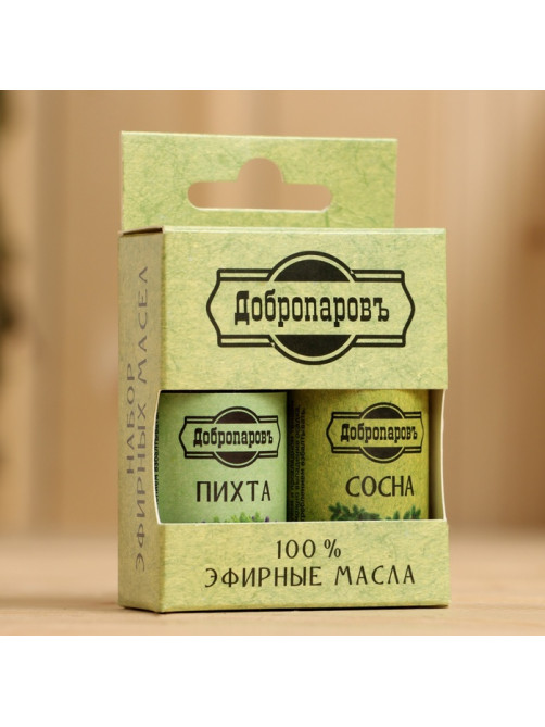 Набор эфирных масел пихта, сосна «Добропаровъ», 2 шт. по 17 мл