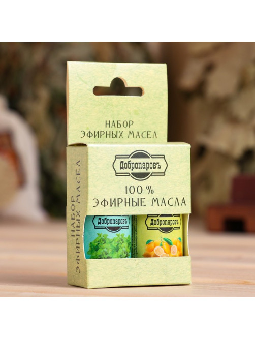 Набор эфирных масел лимон, мята «Добропаровъ», 2 шт. по 17 мл