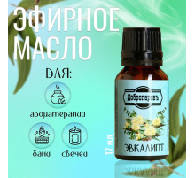 Эфирное масло «Эвкалипт», флакон-капельница, 17 мл «Добропаровъ»