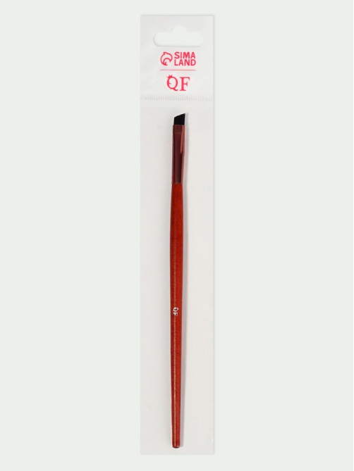 Кисть для макияжа Brush WOOD, скошенная, 16(±1) см, коричневый/золотистый