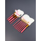Набор кистей для макияжа COLOR POWER pink, 12 шт., футляр, розовый