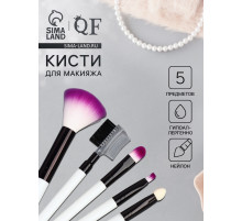 Набор кистей для макияжа COLOR POWER, 5 шт., чёрный, белый