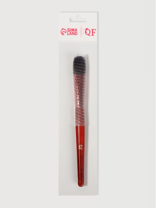 Кисть для макияжа Brush WOOD, 18 (±1) см, коричневая